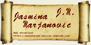 Jasmina Marjanović vizit kartica